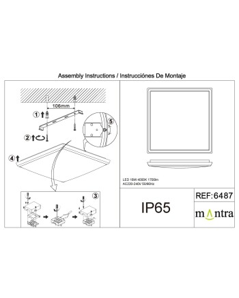 ***OFER/DES*** ANETO * PLAFÓN/APLIQUE LED IP65 30*30  18W 4000K